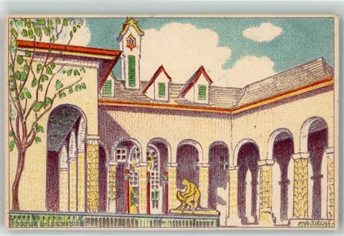 3000 Bern Berne Künstlerkarte Förderung der Landwirtschaft sign. A. Tieche Landesausstellung 1914