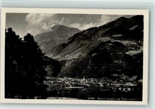 7310 Bad Ragaz - Taminaschlucht schwarz-weiss