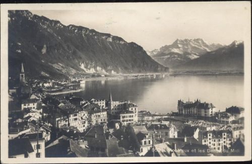 1929 - Montreux, Ansicht. Schweiz.,Phototype Co. AKU1
