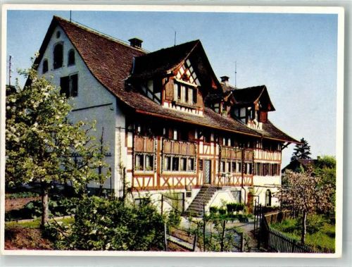 8820 Wädenswil Foto AK Riegelbau Foto Schellenberg Serie Schw. Wanderkalender 1956