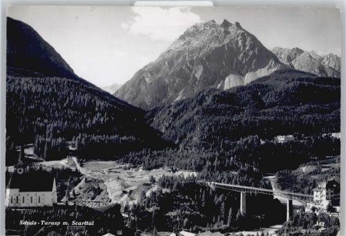 7550 Scuol Schuls - Berg Panorama Brücke
