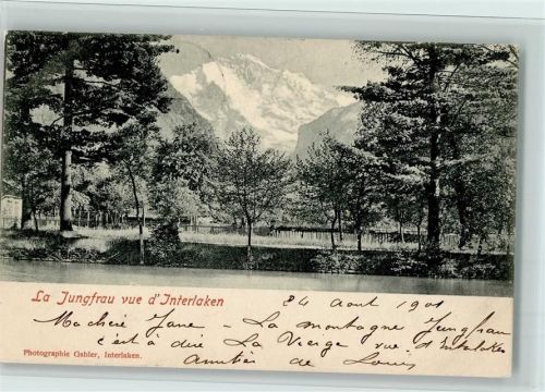 3800 Interlaken - La Jungfrau vue d'Interlaken Bäume