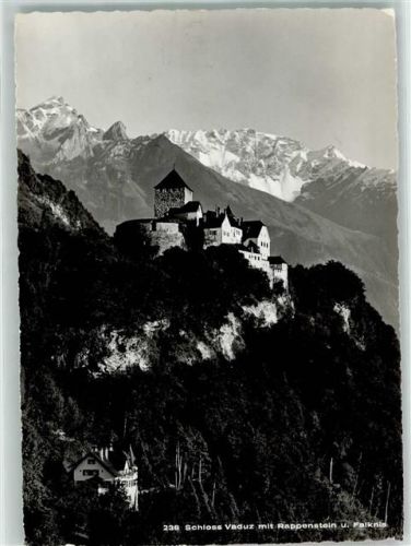 9490 Vaduz 1957 Gebrauchsspuren Schloss Foto AK