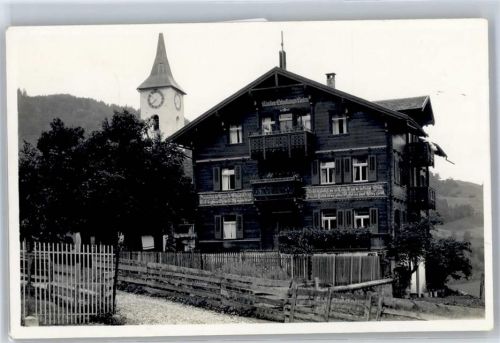 7249 Serneus - Kinder-Erholungsheim, Blick zur Kirche