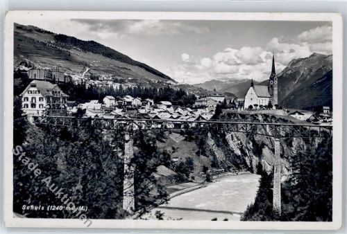 7550 Scuol Schuls - Brücke, Kirche