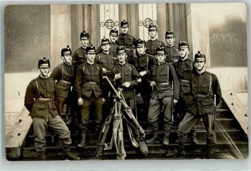 4000 Basel Bâle 1912 Foto AK Uniform Ort lt. Stempel