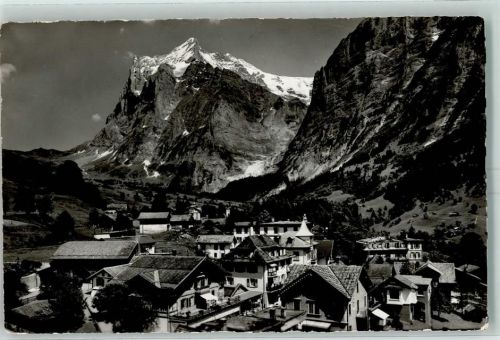 3818 Grindelwald - Dorfpartie mit Wetterhorn