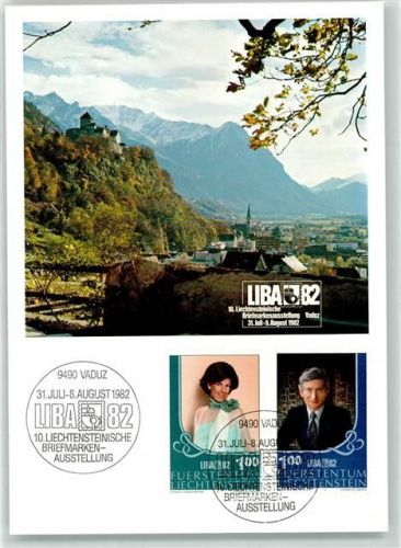 9490 Vaduz - Schloss Kirche LIBA 82 10. Briefmarkenausstellung