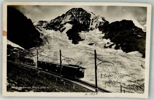 Jungfraubahn 1934 Winter Zahnradbahn Jungfraubahn mit Mönch