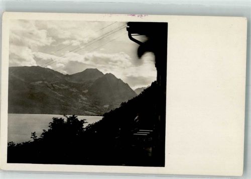 6442 Gersau 1933 Foto AK Pension Platten