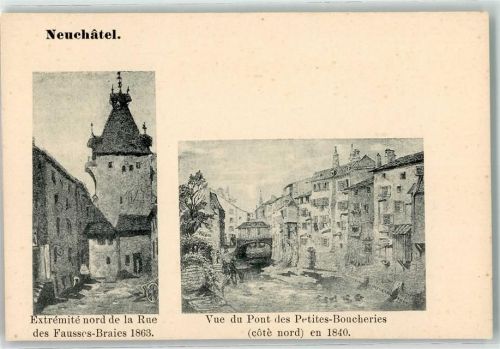 2000 Neuchâtel Neuenburg - Extremite nord de la Rue des Fausse Braies Pont des Petites Boucheries