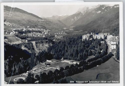 7550 Scuol Schuls - Berg Panorama Schwimmbad