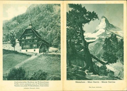 Wolfenschiessen Matterhorn Faltprospekt Naturschutzbund Heimatschutz Motiv Schweiz 1933 KEINE AK