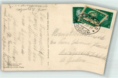 Altstätten SG Scan verzogen Briefmarken Deutschland Phila Schweiz