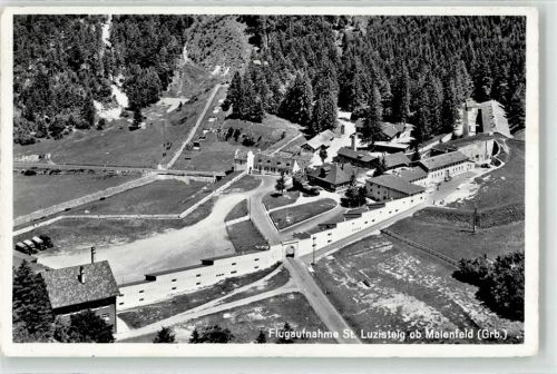 7304 Maienfeld 1959 - Fliegeraufnahme St. Lziesteig Militärpost Schweiz Kaserne