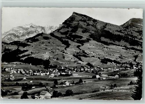 9650 Nesslau - Neu St. Johann Nesslau mit Säntis und Stockberg