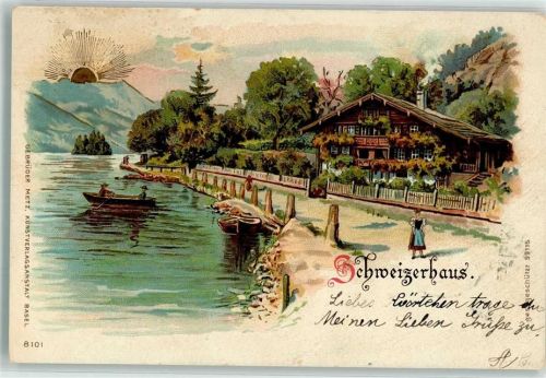 7000 Chur Coire 1899 Lithographie Schweizerhaus Ort lt. Stempel