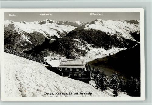 7270 Davos - Kaffestube Strelaalp Winter Seehorn Pischahorn Bühlenberg
