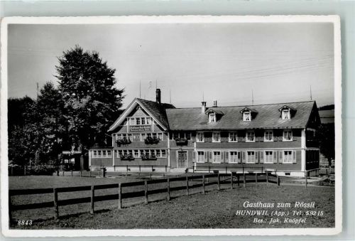 9064 Hundwil - Gasthaus zum Rössli