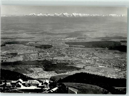 4515 Weissenstein b. Solothurn - Blick in die Schweiz Hotel Kurhaus Weissenstein Flugaufnahme