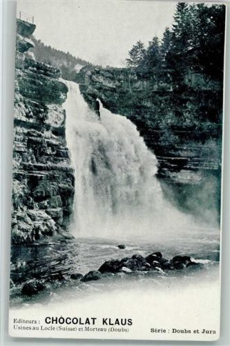 Serie Doubs et Jura - Wasserfall Klaus Schokolade 1900