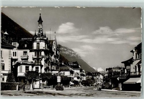 3800 Interlaken - Bahnhofstraße Hotel Krebs Berner Hof Fahrrad Gasthaus Garage