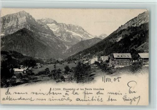 1874 Champéry - Les Dents blanches