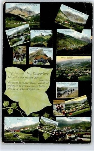 9657 Unterwasser - Toggenburg, Wildhaus mit Schafberg, Rietbad am Säntis, Lichtensteig, Burg Yburg, Alt St. Johann, Ebnat-Kappel, Churfirsten, Nesslau, Clubhütte Thierwies