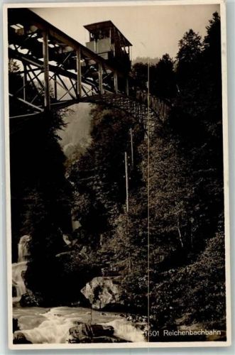 3860 Meiringen 1924 Foto AK Bergbahn Reichenbachbahn