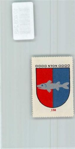 1260 Nyon - Vignette Wappen Kaffee Hag ca 1920-1940 Fisch