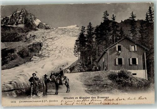 1000 Bossons 1906 Gebrauchsspuren Chalet Maulesel Gletscher