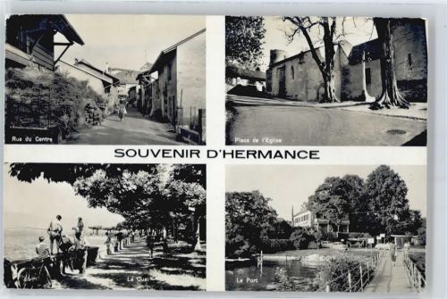 1248 Hermance - Rue du Centre, Place de Eglise, Hafen, Le Quai