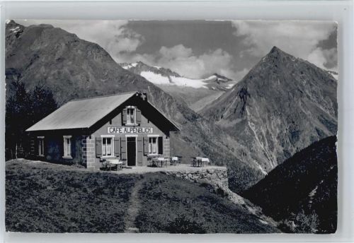 3906 Saas-Fee - Cafe AlpenblickSaas Fee.Hannigalp Fotokarte