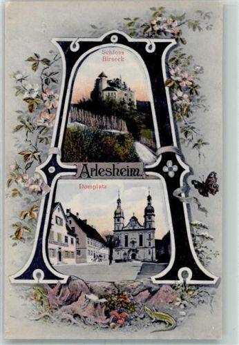 4144 Arlesheim - Schloss Birseck Domplatz Buchstabenkarte