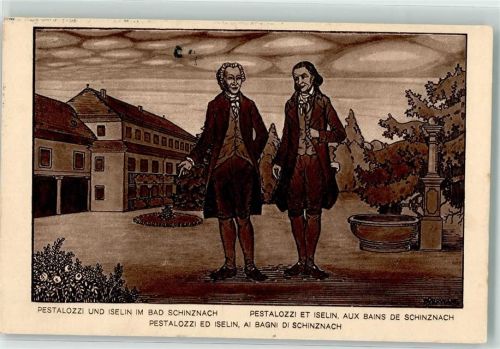 4000 Basel Bâle Ganzsache Pestalozzi und Iselm Bundesfeier 1914 sig.?