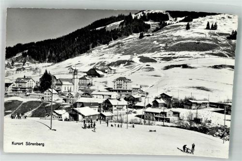 6174 Sörenberg 1961 Winter Bahnpost Zug 3370 Kirche