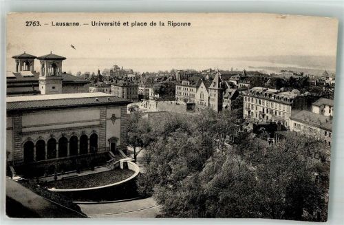 1000 Lausanne Losanna Foto AK Universität Place de la Riponne