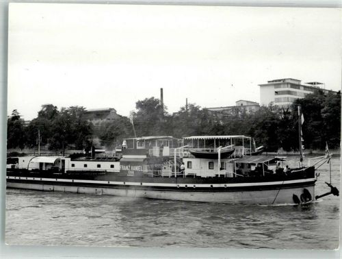 Basel Bâle Frachtschiff Franz Haniel und Cie GmbH Binnenschiff 1957 Foto AK