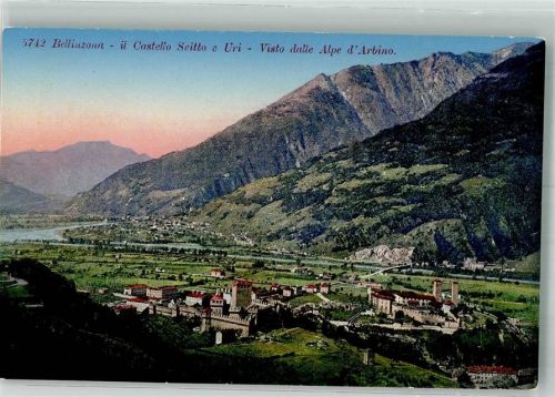6500 Bellinzona Foto AK Schloss Svitto und Uri