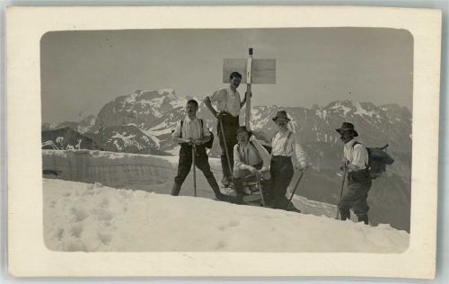 1800 Vevey 1916 Winter Ort lt. Stempel Männer im Schnee