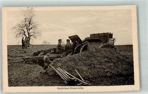 Haubitzen Einschnitte WK I Waffen Militär Schweiz 1914