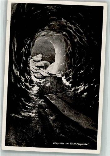 Furka Foto AK Höhle Eisgrotte im Rhonegletscher