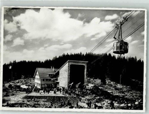 Schwägalp Foto AK Seilbahn Schwägalp Gasthaus Talstation