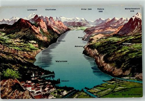 8877 Murg - Walensee Vogelschau