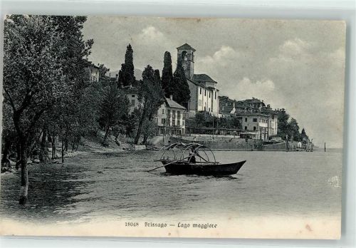 6614 Brissago 1906 - Kirche Ruderboot