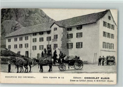 Hospice u Grimsel - Postkutsche - Serie Alpestre Nr. 113 Klaus Schokolade