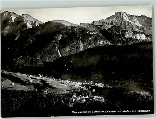 6376 Emmetten - Fliegeraufnahme Nieder und Oberbauen