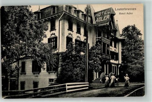 3822 Lauterbrunnen Foto AK Hotel Adler