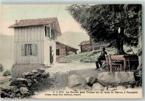 1923 Le Trétien - La Crettaz Route de Salvan á Fenestral