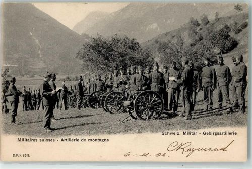 1580 Avenches 1906 - Gebirgsartillerie Ort lt. Stempel